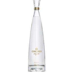 Empty Cincoro Tequila Blanco Bottle